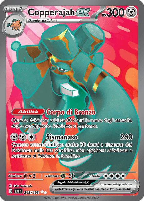 245-193 Copperajah ex Full Art PAL Evoluzioni A Paldea ITA NM