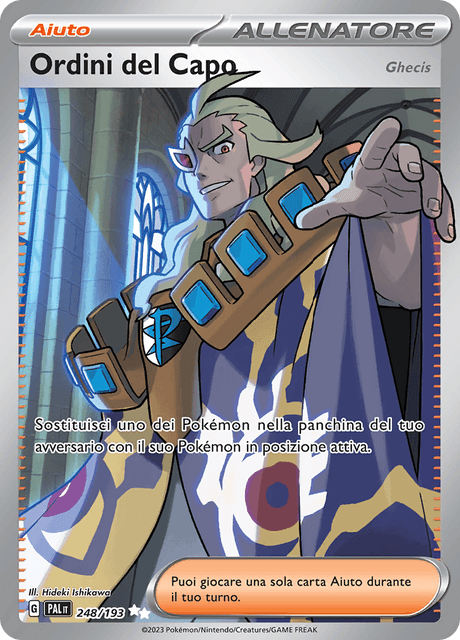248-193 Ordini del Capo Full Art PAL Evoluzioni A Paldea ITA NM