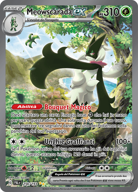 256-193 Meowscarada ex Alternative Art PAL Evoluzioni A Paldea ITA NM