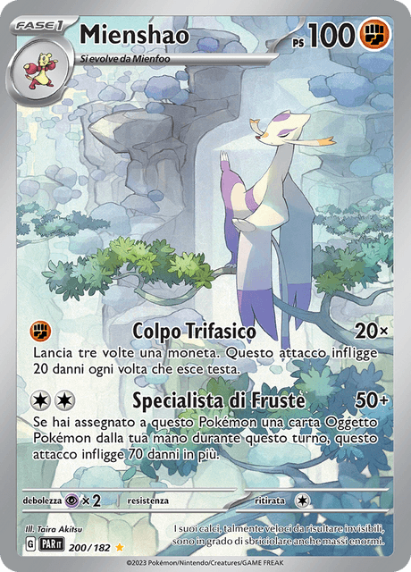 200-182 Mienshao Illustrazione Rara PAR Paradosso Temporale ITA NM