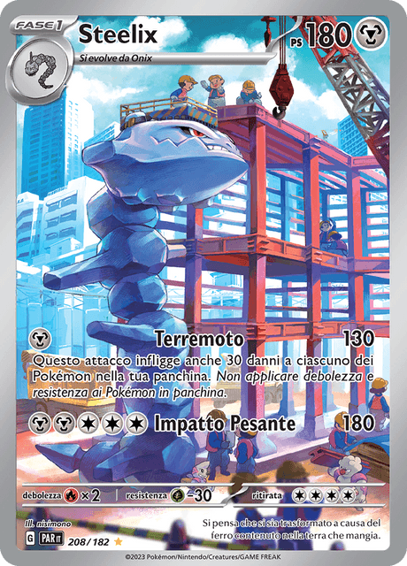 208-182 Steelix Illustrazione Rara PAR Paradosso Temporale ITA NM