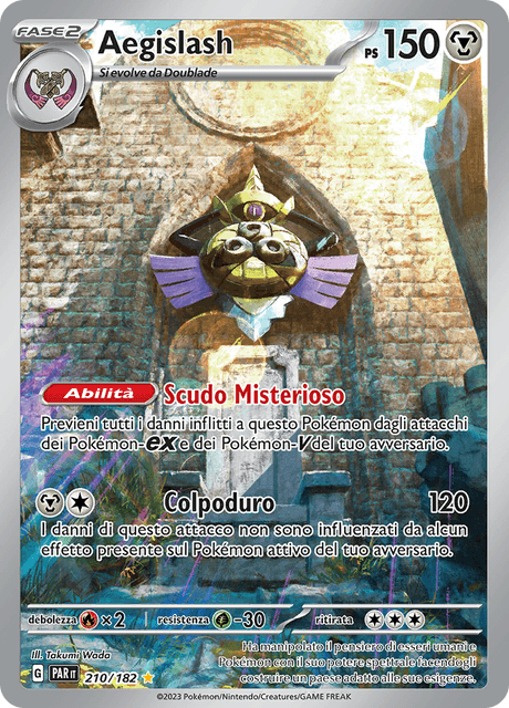 210-182 Aegislash Illustrazione Rara PAR Paradosso Temporale ITA NM