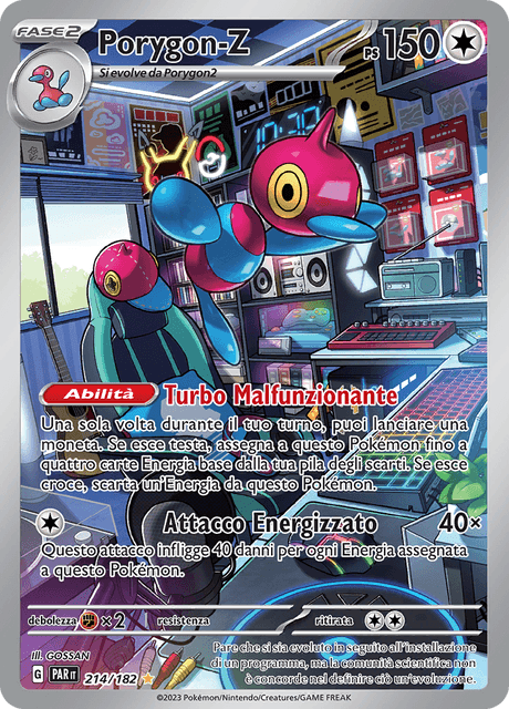 214-182 Porygon-Z Illustrazione Rara PAR Paradosso Temporale ITA NM