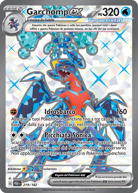 219-182 Garchomp ex Teracristal Full Art PAR Paradosso Temporale ITA NM