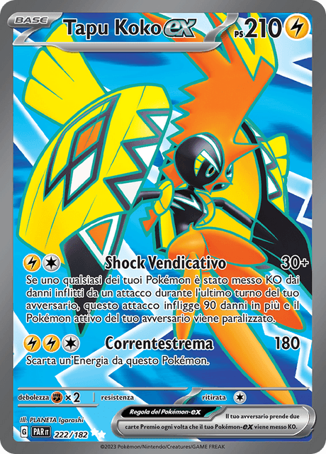 222-182 Tapu Koko ex Full Art PAR Paradosso Temporale ITA NM
