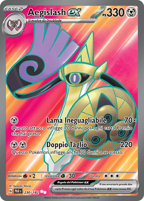 230-182 Aegislash ex Full Art PAR Paradosso Temporale ITA NM