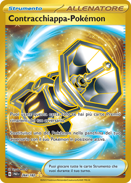 264-182 Contracchiappa-Pokémon Gold Rara Segreta PAR Paradosso Temporale ITA NM