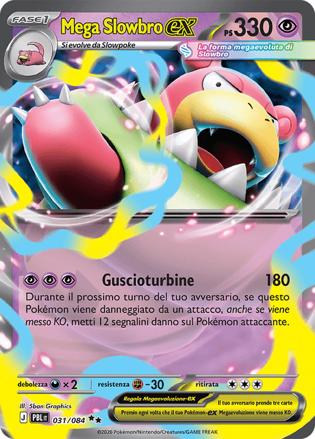031-086 Mega Slowbro ex  Art PBL Buio Pesto ITA NM