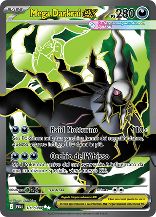 101-086 Mega Darkrai ex Full Art PBL Buio Pesto ITA NM