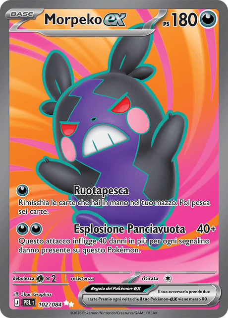 102-086 Morpeko ex Full Art PBL Buio Pesto ITA NM