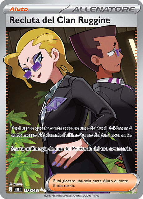 112-086  Recluta del Clan Ruggine Full Art PBL Buio Pesto ITA NM