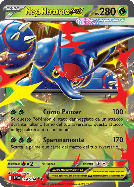 004-094 Mega Heracross ex PFL Fiamme Spettrali ITA NM