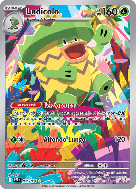 095-094 Ludicolo Illustrazione Rara PFL Fiamme Spettrali ITA NM