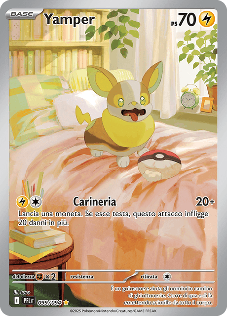 099-094 Yamper Illustrazione Rara PFL Fiamme Spettrali ITA NM