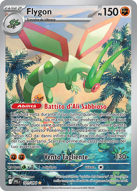 101-094 Flygon Illustrazione Rara PFL Fiamme Spettrali ITA NM