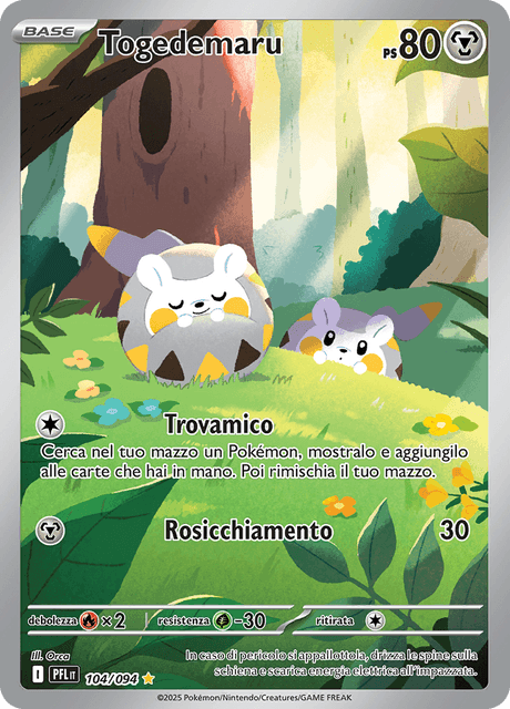 104-064 Togedemaru Illustrazione Rara PFL Fiamme Spettrali ITA NM