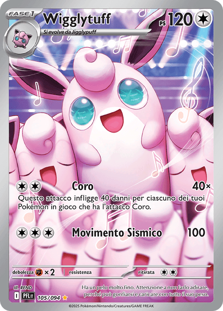 105-094 Wigglytuff Illustrazione Rara PFL Fiamme Spettrali ITA NM