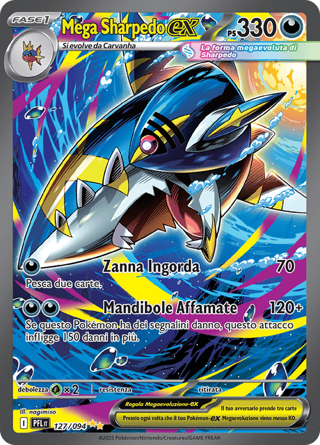 127-094 Mega Sharpedo ex Alternative Art PFL Fiamme Spettrali ITA NM
