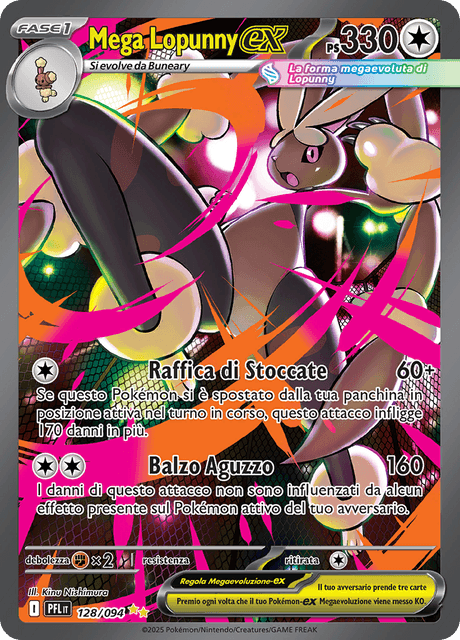 128-094 Mega Lopunny ex Alternative Art PFL Fiamme Spettrali ITA NM