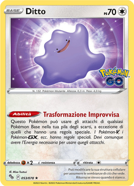 006-078 Spinarak Comune Reverse (DITTO HOLO) PGO Pokemon Go ITA NM