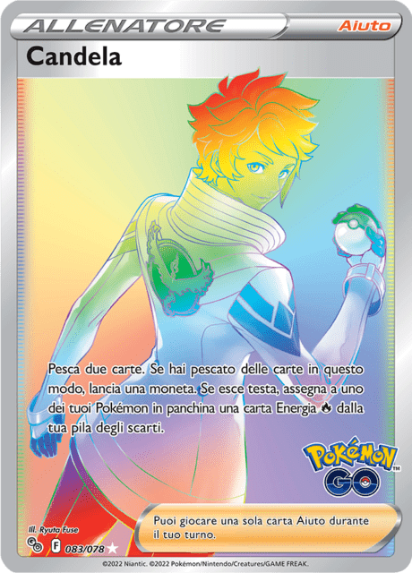 083-078 Candela Full Art Rara Segreta PGO Pokémon GO ITA EXCELLENT
