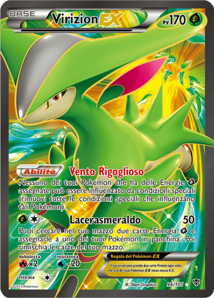 096-101 Virizion EX Full Art PLB Eplosione Plasma  ITA GOOD