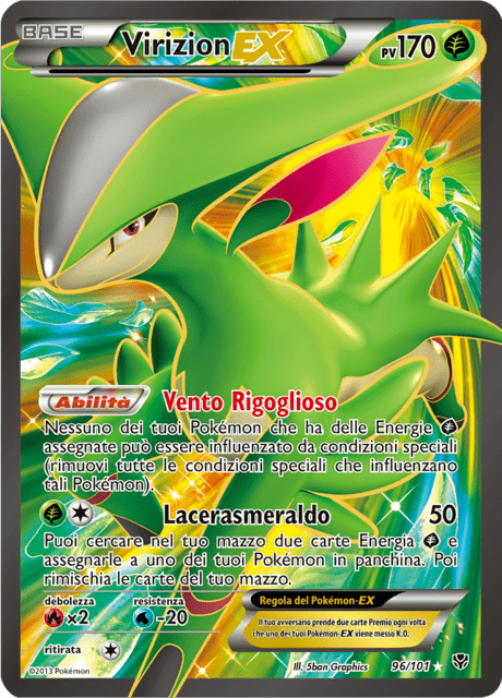 096-101 Virizion EX Full Art PLB Eplosione Plasma  ITA GOOD
