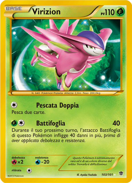 103-101 Virizion Shiny Gold Rara Segreta PLB Eplosione Plasma ITA EXCELLENT