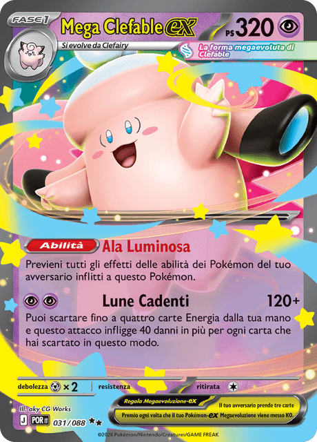 031-088 Mega Clefable ex POR Equilibrio Perfetto ITA NM