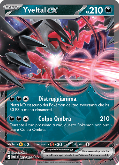 053-088 Yveltal ex POR Equilibrio Perfetto ITA NM