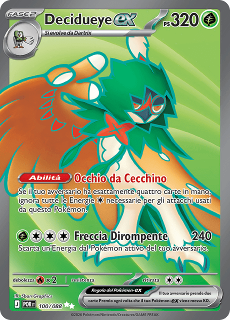100-088 Decidueye ex  POR Equilibrio Perfetto ITA NM