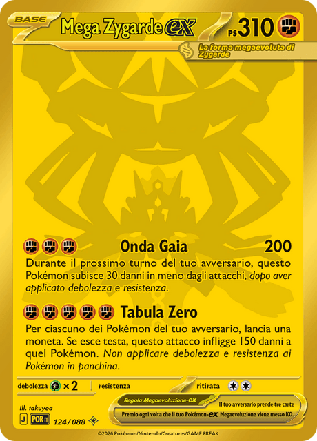 124-088 Mega Zygarde ex POR Equilibrio Perfetto ITA NM