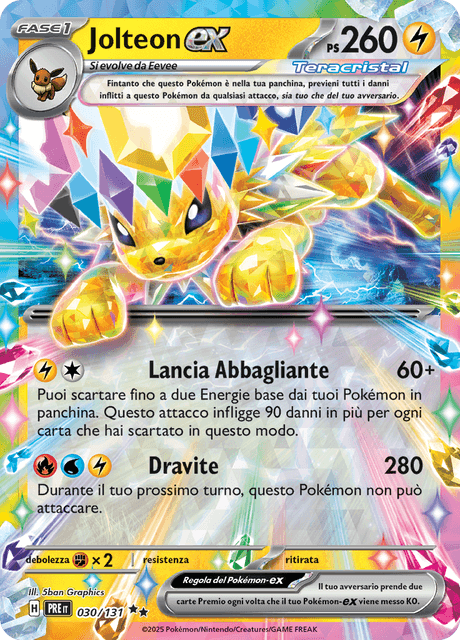 030-131 Jolteon ex PRE Evoluzioni Prismatiche ITA NM