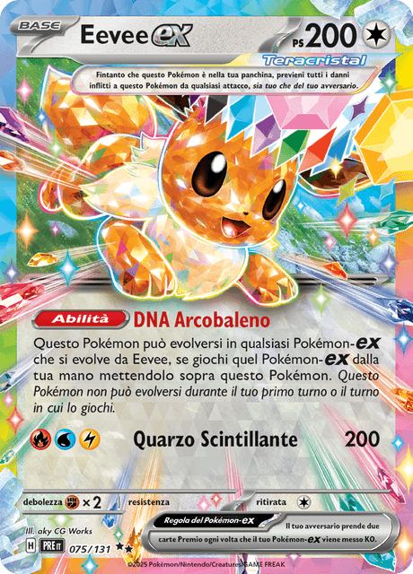 075-131 Eevee ex PRE Evoluzioni Prismatiche ITA NM