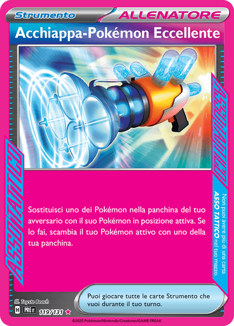 119-131 Achiappa-Pokémon Eccellente Holo PRE Evoluzioni Prismatiche ITA NM