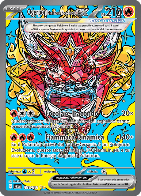 148-131 Ogerpon Maschera Focolare ex Teracristal Alternative Art PRE Evoluzioni Prismatiche ITA NM