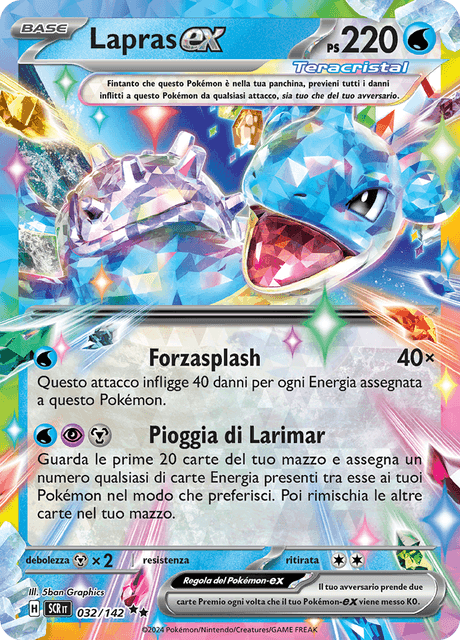 032-142 Lapras ex SCR Corona astrale ITA NM