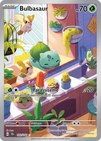 143-142 Bulbasaur Illustrazione Rara SCR Coronna Astrale ITA NM