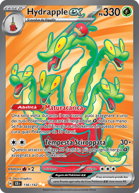 156-142 Hydrapple ex Full Art SCR Corona astrale ITA NM