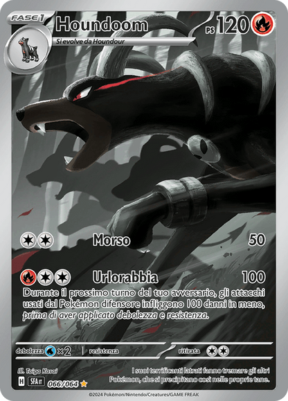066-064 Houndoom Illustrazione Rara SFA Segreto Fiabesco ITA NM