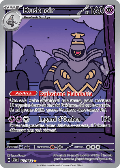 070-064 Dusknoir Illustrazione Rara SFA Segreto Fiabesco ITA NM
