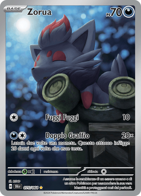 075-064 Zorua Illustrazione Rara SFA Segreto Fiabesco  ITA NM