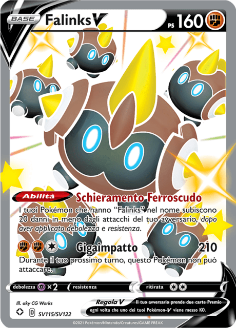 SV115-SV122 Falinks V Shiny Full Art SHF Destino Splendente ITA NM