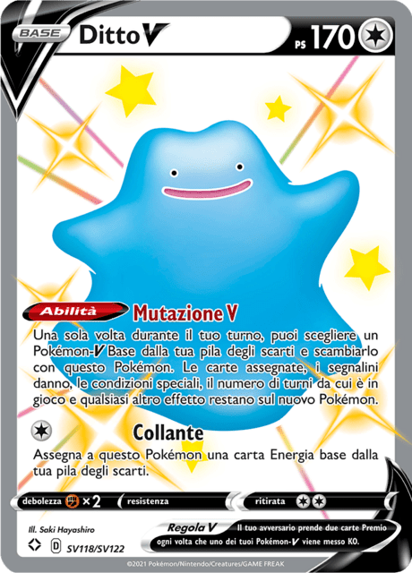 SV118-SV122 Ditto V Shiny Full Art SHF Destino Splendente ITA NM