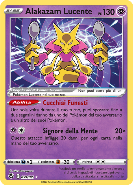 059-195 Alakazam Lucente SIT Tempesta Argentata ITA NM