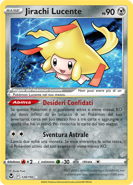 120-195 Jirachi Lucente SIT Tempesta Argentata ITA NM