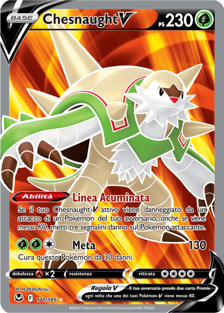 171-195 Chesnaught V Full Art SIT Tempesta Argentata ITA NM