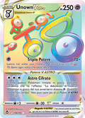 199-195 Unown V Astro Rara Segreta SIT Tempesta Argentata ITA NM