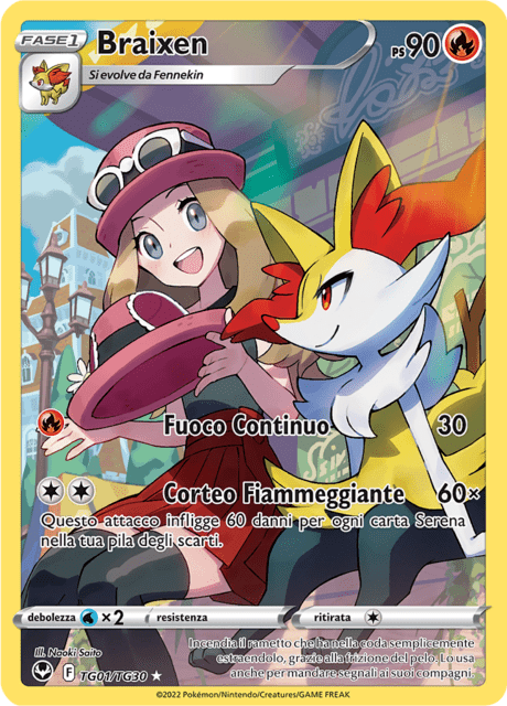 216-195 TG01-TG30 Braixen Trainer Gallery SIT Tempesta Argentata ITA NM