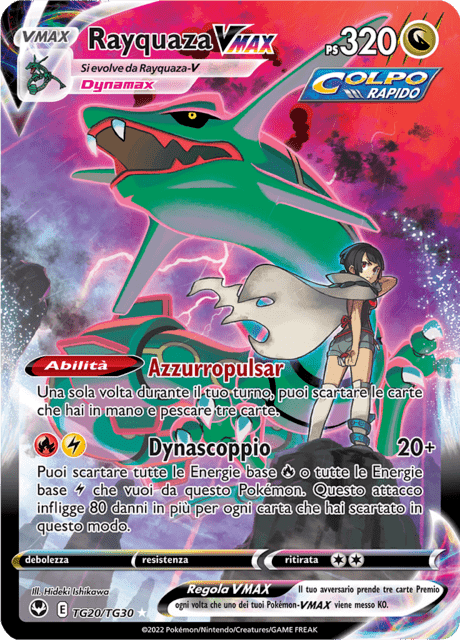 235-195 TG20-TG30 Rayquaza VMAX SIT Tempesta Argentata Trainer Gallery ITA NM